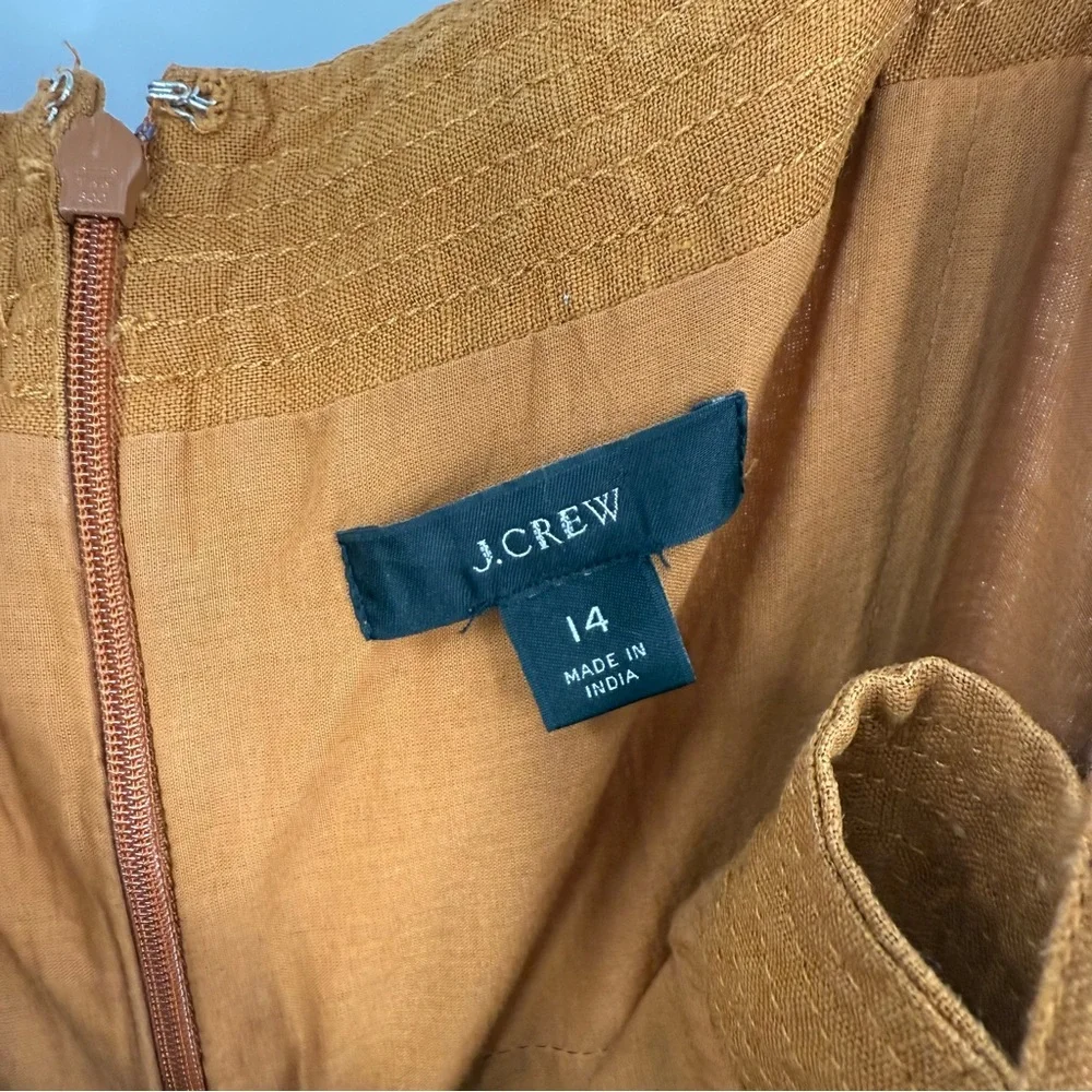 J.Crew black label 100% linen wide leg spaghetti strap jumpsuit Jumpsuit 14